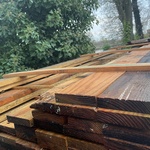 Ca. 100x Douglas planken fijnbezaagd, 31x150mm, lengte 300cm